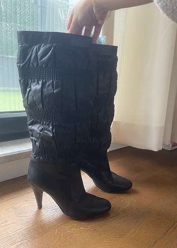Kadın Siyah Prada Model Çizme - Görsel 7