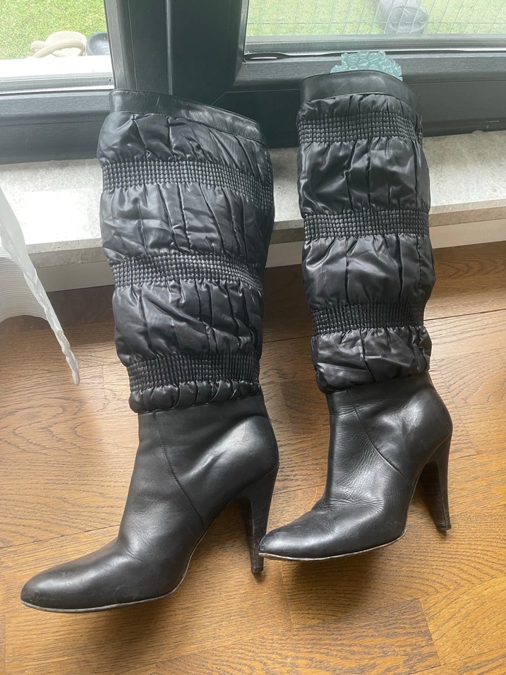 Kadın Siyah Prada Model Çizme - Görsel 4