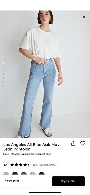 36 Beden Mavi jean 23/30