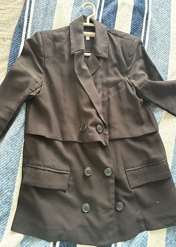 s Beden TWIST Siyah Kadın Midi Blazer
