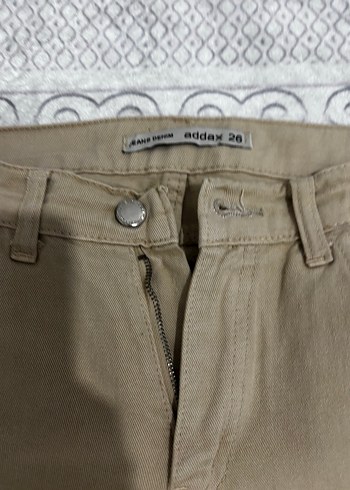 26 Beden Bej Kadın Kumaş Pantolon Rahat Kesim