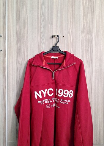 Addax Kadın Kırmızı Fermuarlı Sweatshirt