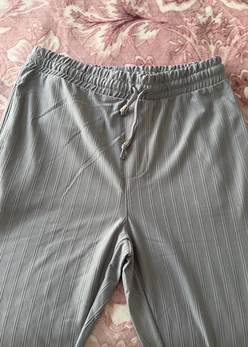 Gri Pilili Kadın Kumaş Pantolon - Görsel 4