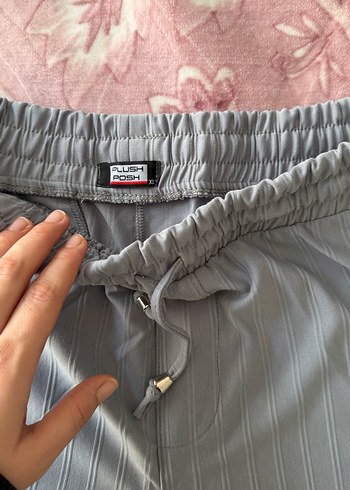 Gri Pilili Kadın Kumaş Pantolon - Görsel 5