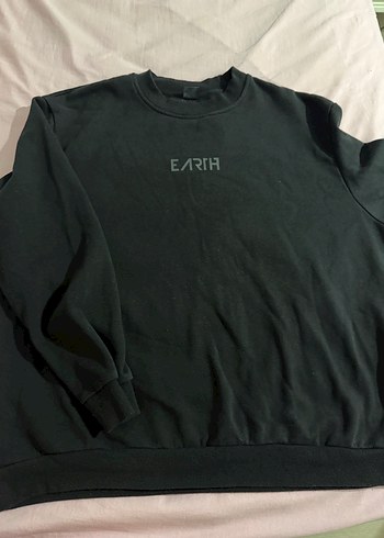 Siyah erkek Sweatshirt Oversize Kesim 3xl beden - Görsel 3