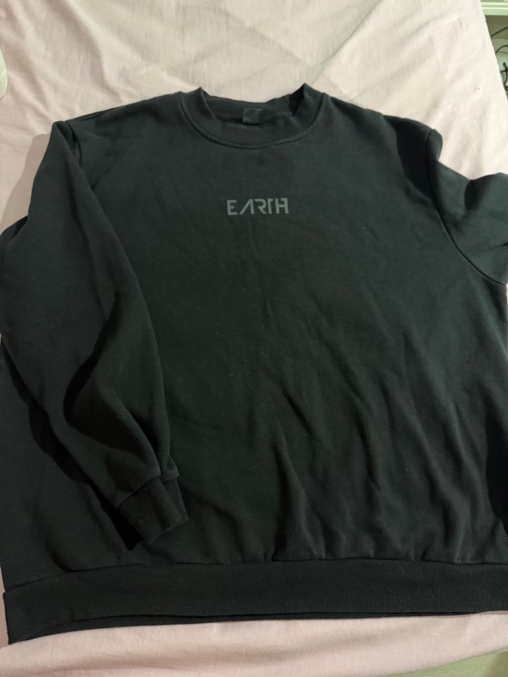 Siyah erkek Sweatshirt Oversize Kesim 3xl beden - Görsel 3