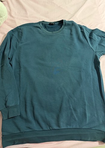 Erkek Koyu mavi Basic Sweatshirt - Görsel 4