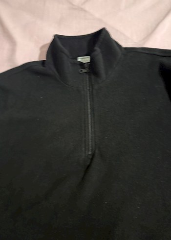 Erkek Siyah Yarım Fermuarlı Yaka Sweatshirt - Görsel 2