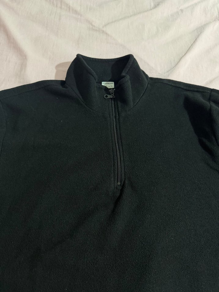 Erkek Siyah Yarım Fermuarlı Yaka Sweatshirt - Görsel 3