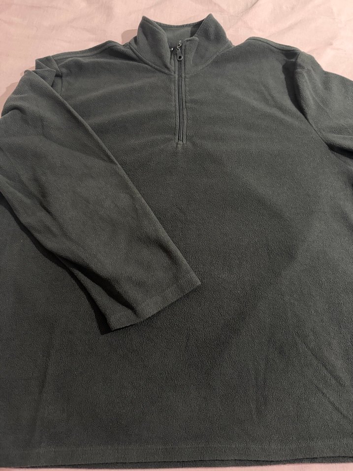 Erkek Gri Yarım Fermuarlı Yüksek Yakalı Sweatshirt - Görsel 3