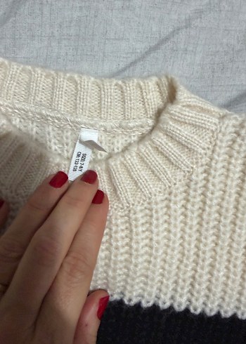 Zebra Desenli Örgü hiç giyilmedi sadece kazak fiyatı - Görsel 3