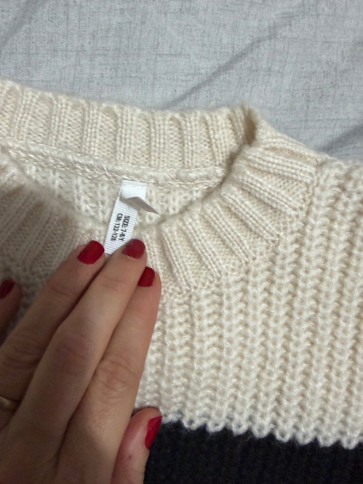 Zebra Desenli Örgü hiç giyilmedi sadece kazak fiyatı - Görsel 3