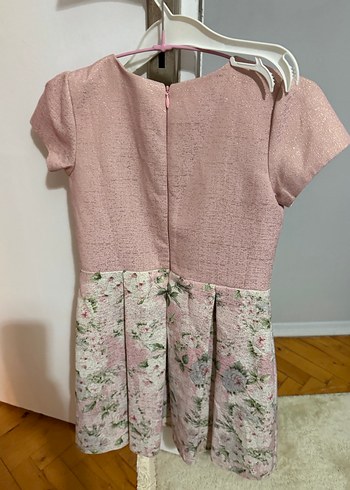 Pembe Kız Çocuk Kısa Kollu Elbise - Görsel 3