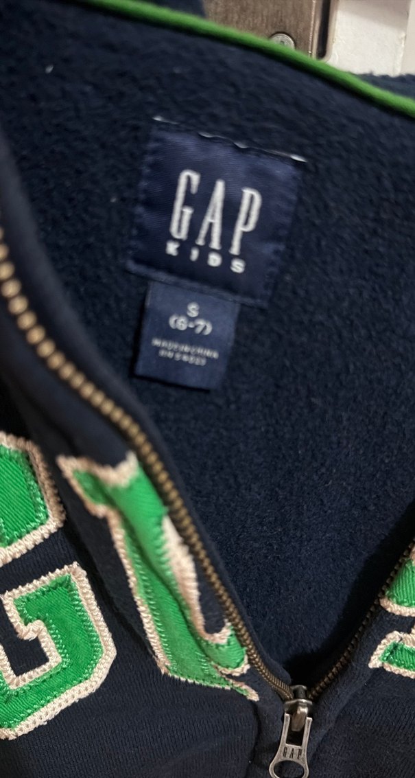 Erkek Çocuk Mavi GAP Fermuarlı Sweatshirt - Görsel 2