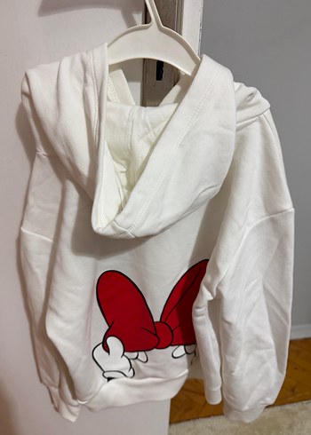 Kız Çocuk Minnie Baskılı Kapüşonlu Sweatshirt - Görsel 3
