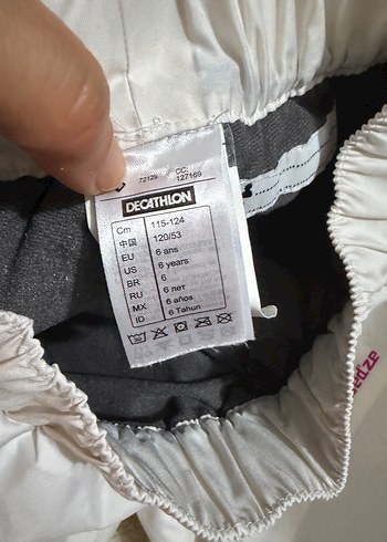 Kız Çocuk Beyaz kayak Pantolon - Görsel 2