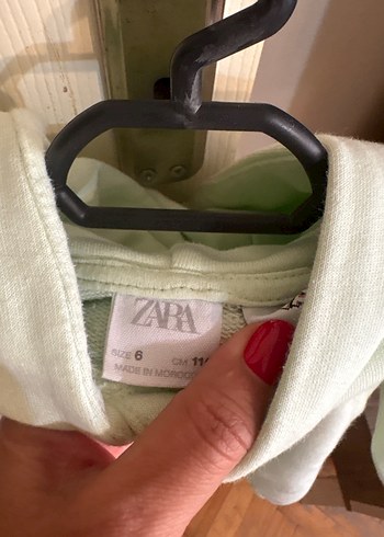 Kız Çocuk Gri Kapüşonlu Sweatshirt - Görsel 4