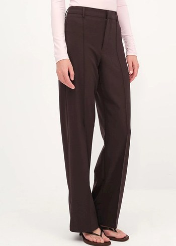 Addax Dikiş Detaylı Geniş Paça Kumaş Pantolon - Görsel 2