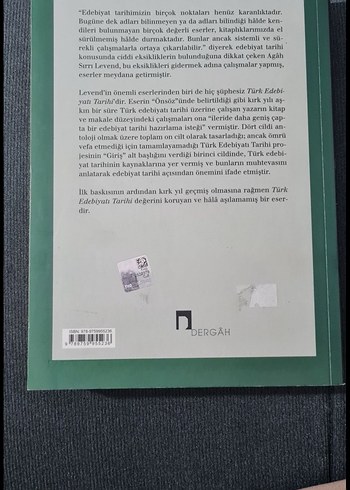 Beden Türk Edebiyatı Tarihi - Agah Sırrı Levend