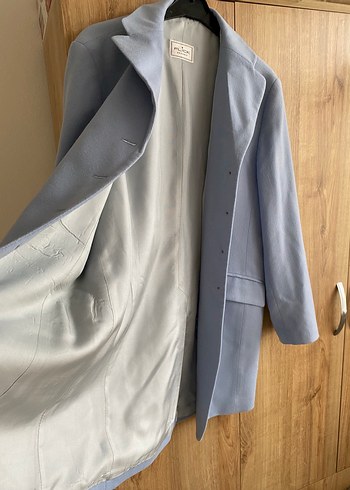 Massimo Dutti Bebe mavisi yün kaşmir kaban