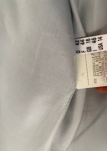 l Beden mavi Renk Bebe mavisi yün kaşmir kaban