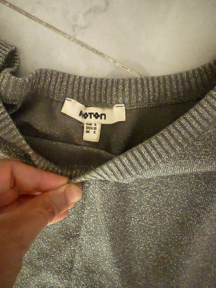 Gri Kadın Uzun Kollu Spor Sweatshirt - Görsel 2