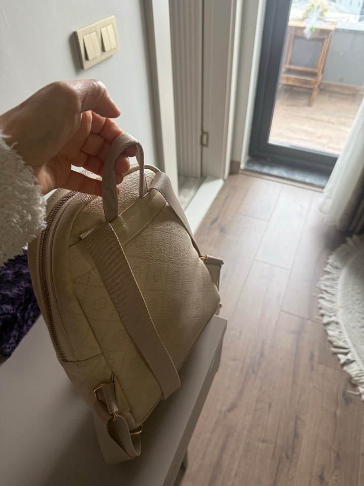 Bej Desenli Kadın Sırt Çantası - Görsel 3