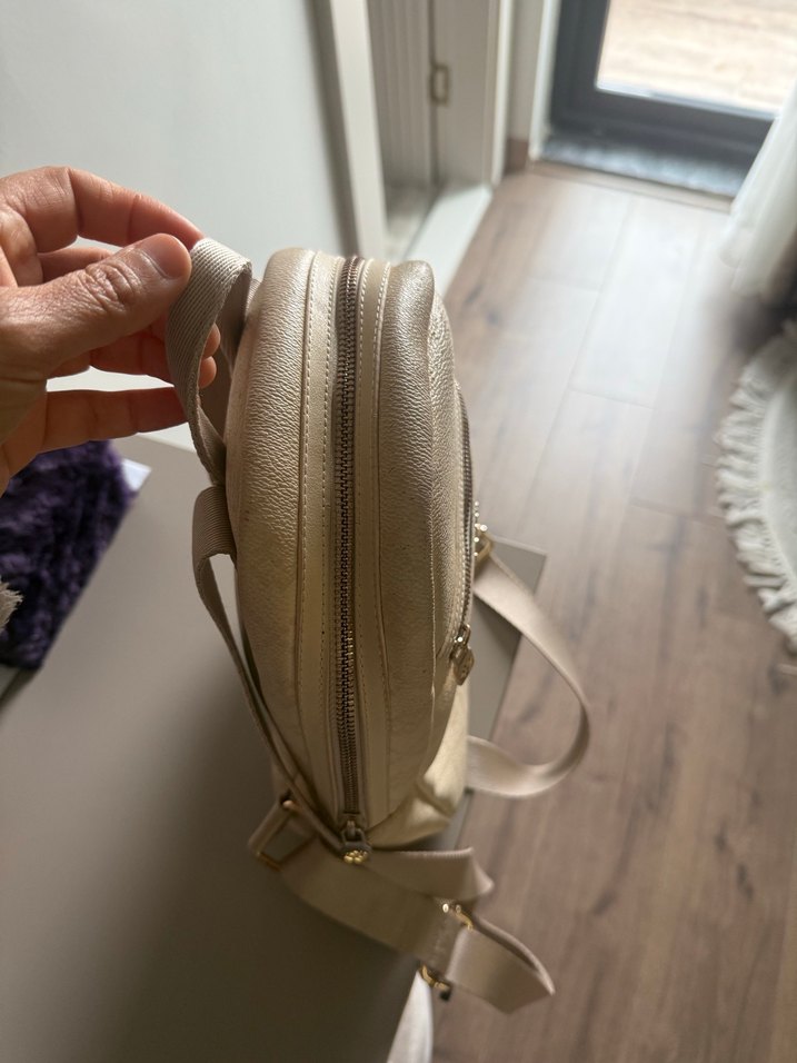 Bej Desenli Kadın Sırt Çantası - Görsel 2