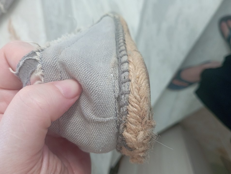 Mudo Gri Keten Kadın  Espadril - Görsel 5