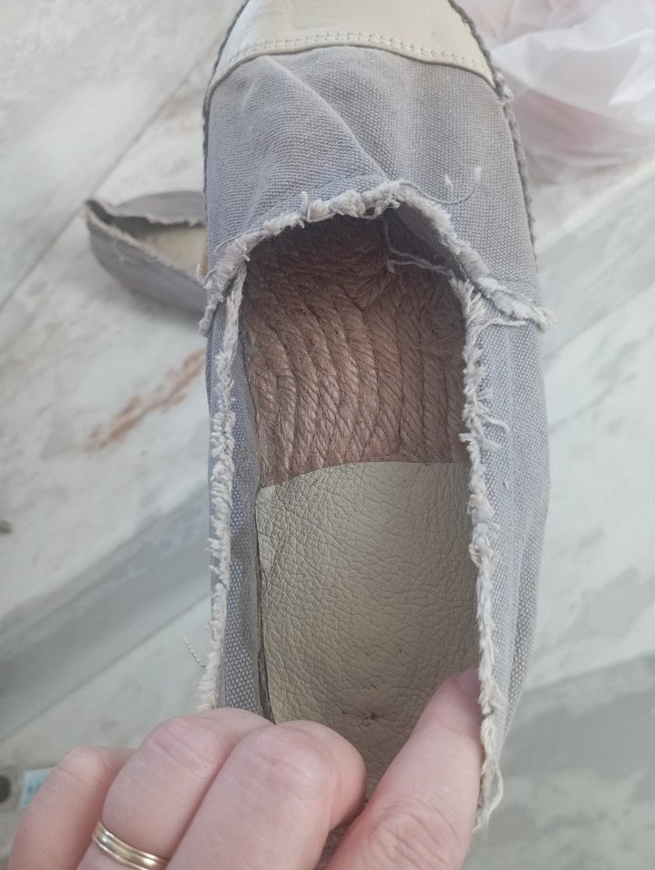 Mudo Gri Keten Kadın  Espadril - Görsel 4