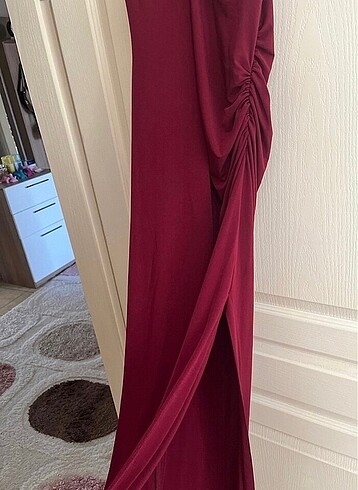 Trendyol & Milla Bordo elbise