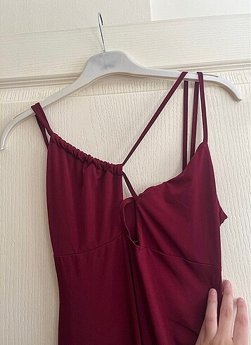 38 Beden Bordo elbise