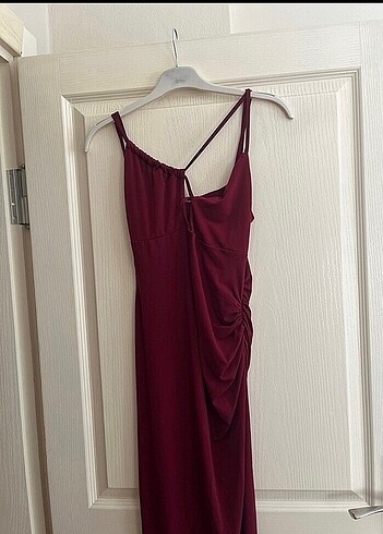 Bordo abiye elbise
