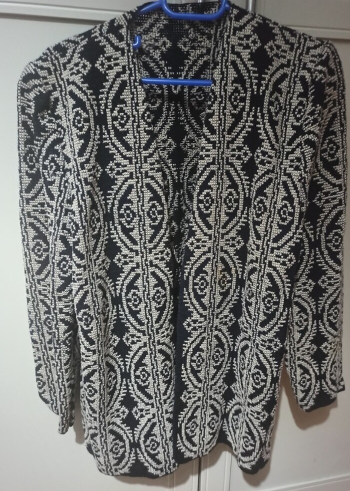 El yapımı hırka siyah renk antika hırka  - Görsel 3