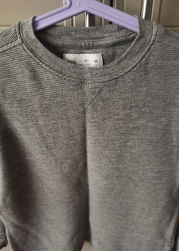 Gri Erkek Çocuk Örgü Pamuklu Kazak - Görsel 3