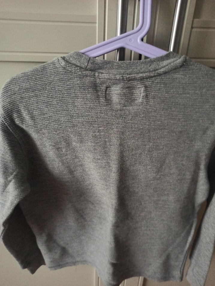 Gri Erkek Çocuk Örgü Pamuklu Kazak - Görsel 4