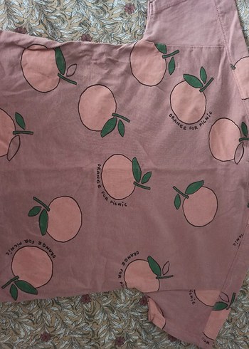 Kız Çocuk Pembe Desenli Kısa Kollu Tişört - Görsel 3