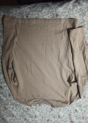 Çocuk Bej penye Uzun Kollu Bluz - Görsel 4