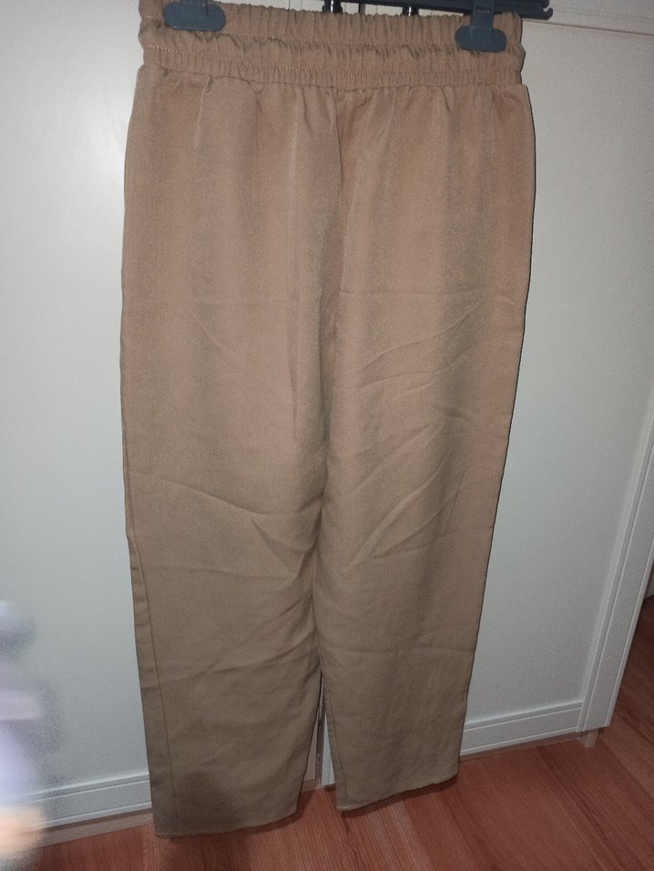 Bej Kadın Salaş Pantolon - Görsel 3