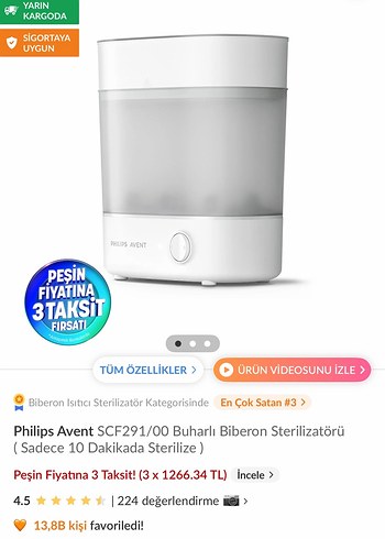 Philips Avent Hafif Renkli Sterilizatör - Görsel 4