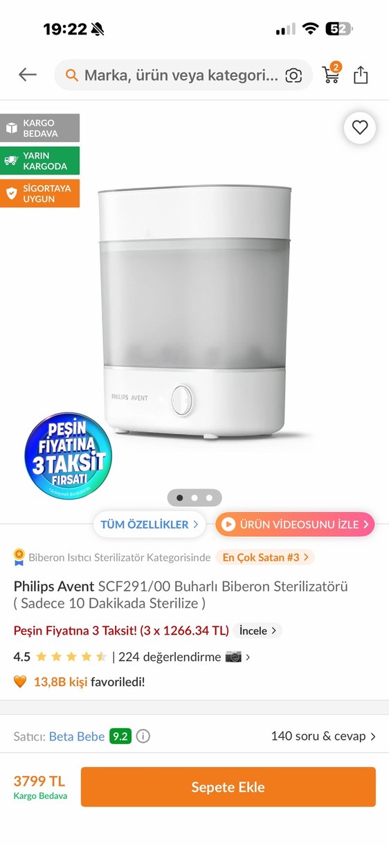 Philips Avent Hafif Renkli Sterilizatör - Görsel 4