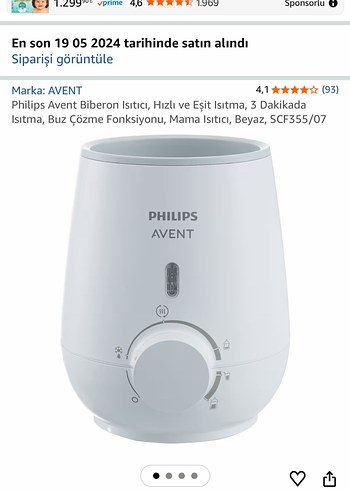 Philips Avent Bebek Şişesi Isıtıcı Beyaz - Görsel 2