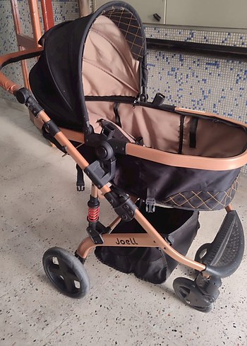 joell pusetli Kahverengi Bebek Arabası - Görsel 3