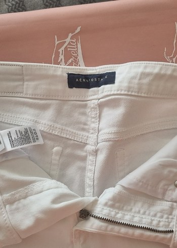 38 Beden Beyaz Kadın Mini Denim Şort