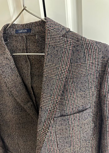 Klasik Kahverengi Erkek Yün Ceket Lufian - Görsel 4