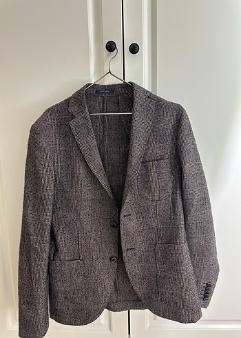 Klasik Kahverengi Erkek Yün Ceket Lufian - Görsel 2