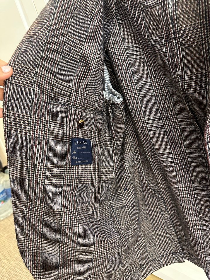 Klasik Kahverengi Erkek Yün Ceket Lufian - Görsel 5