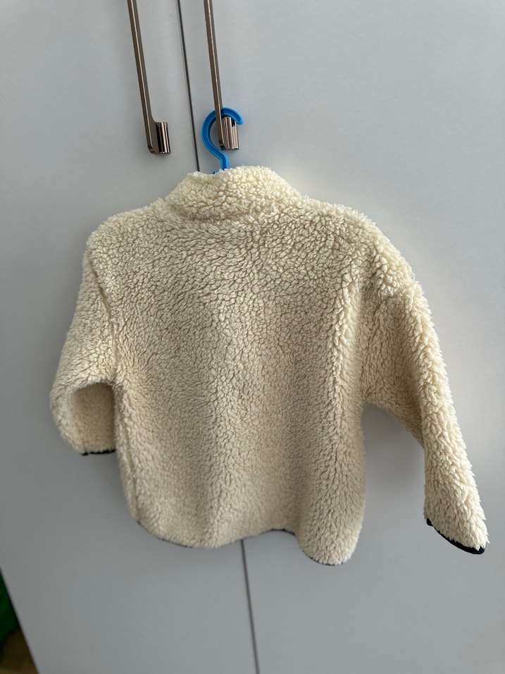 Erkek Çocuk Beyaz Peluş Ceket - Görsel 4