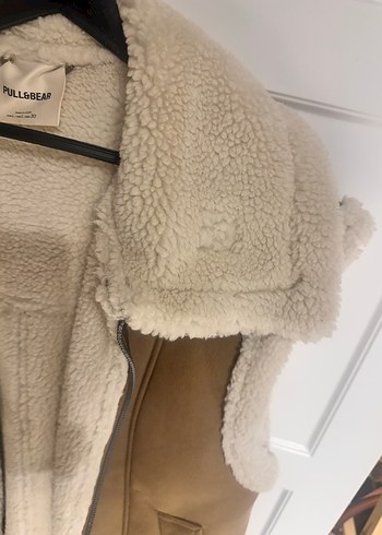 Kürk Detaylı Kahverengi Kolsuz Ceket - Görsel 6