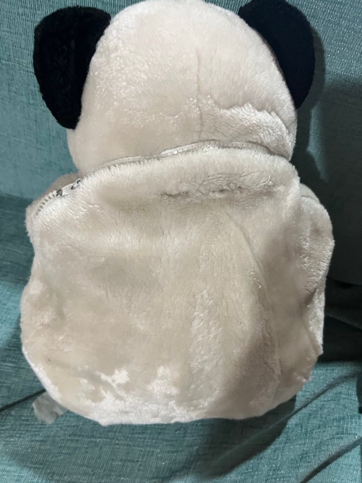 Kırmızı Kurdeleli Panda Peluş Oyuncak - Görsel 3